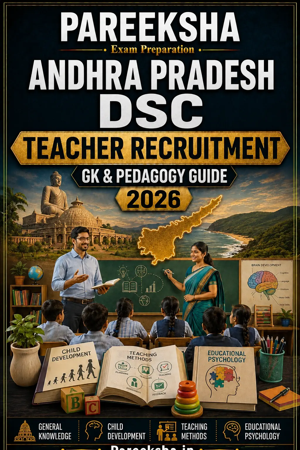 AP DSC (Teacher Recruitment) — GK & Pedagogy Guide cover