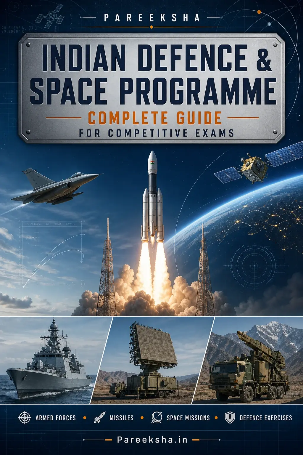 Indian Defence & Space Programme — Complete Guide for Competitive Exams cover