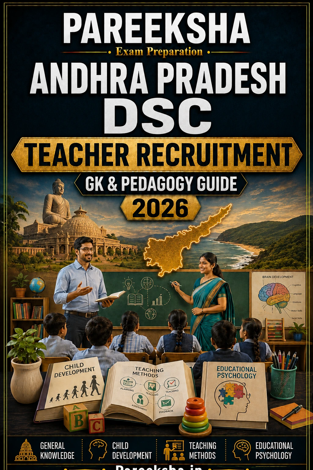 AP DSC (Teacher Recruitment) — GK & Pedagogy Guide cover