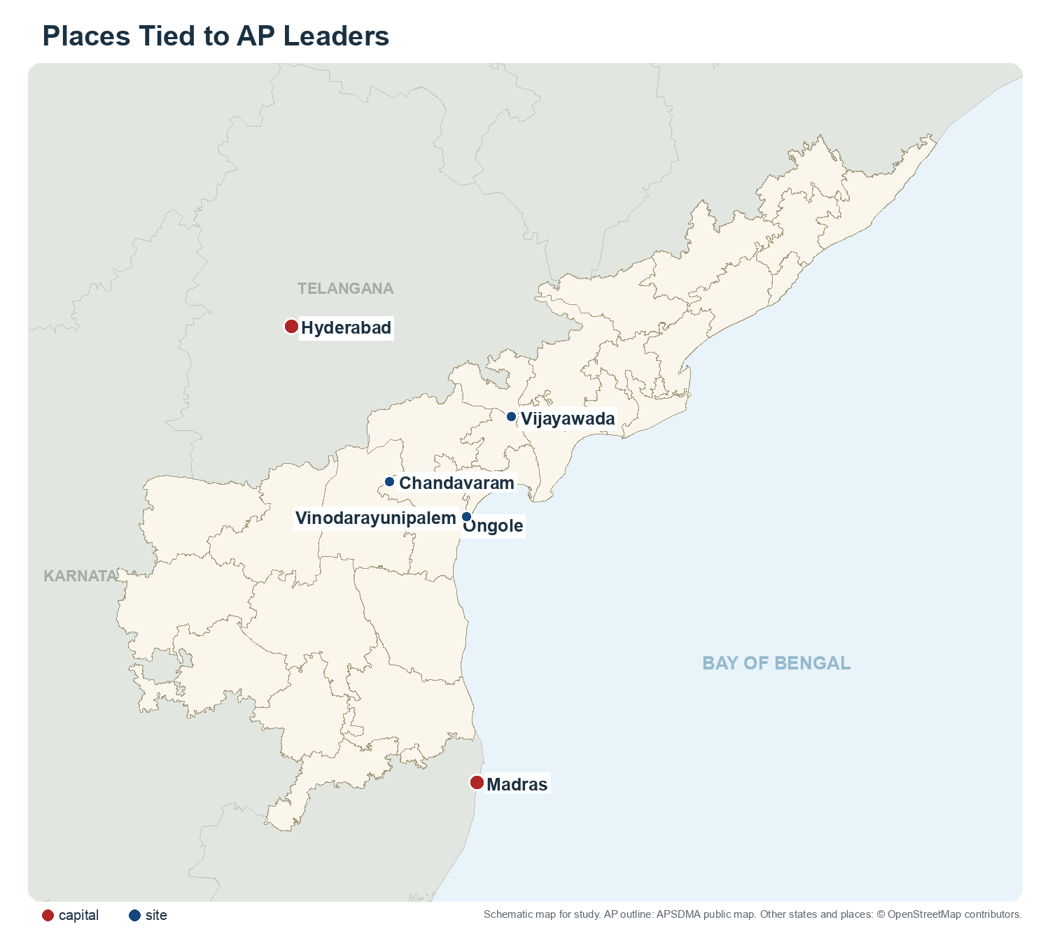 Places Tied to AP Leaders