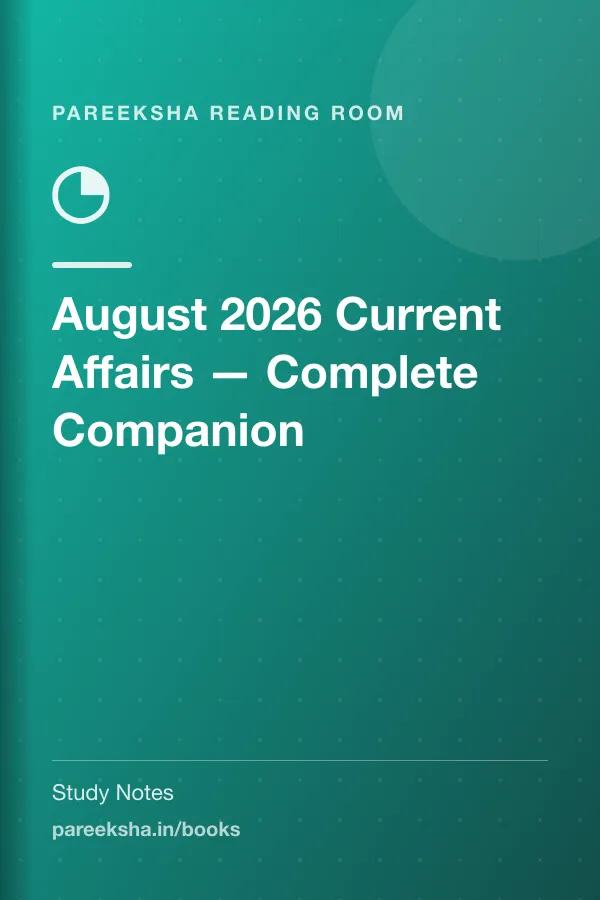August 2026 Current Affairs — Complete Companion cover
