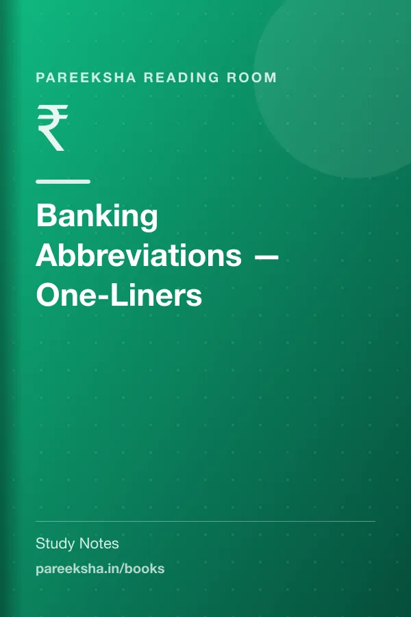 Banking Abbreviations — One-Liners cover