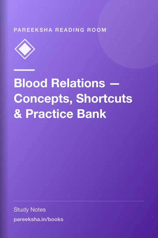 Blood Relations — Concepts, Shortcuts & Practice Bank cover