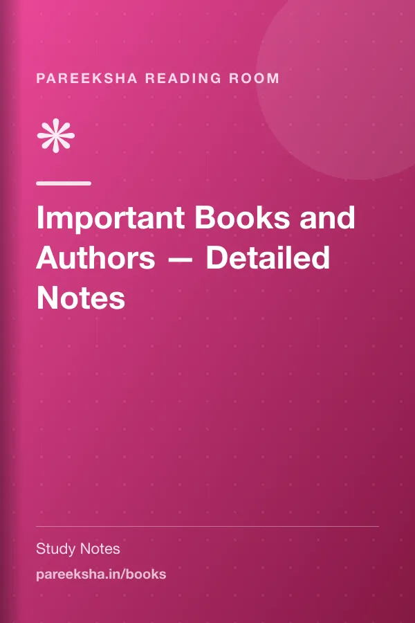 Important Books and Authors — Detailed Notes cover