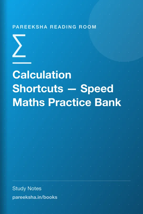 Calculation Shortcuts — Speed Maths Practice Bank cover