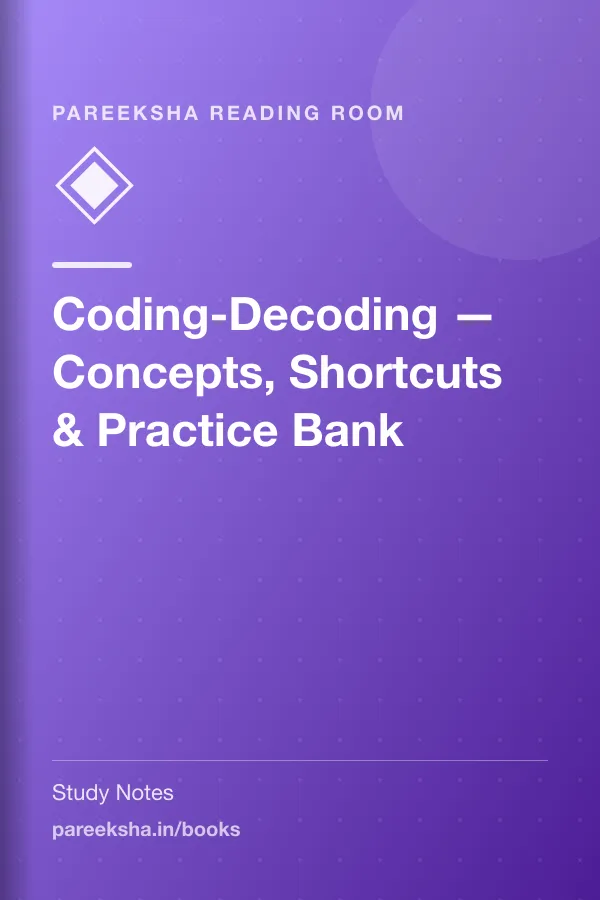 Coding-Decoding — Concepts, Shortcuts & Practice Bank cover