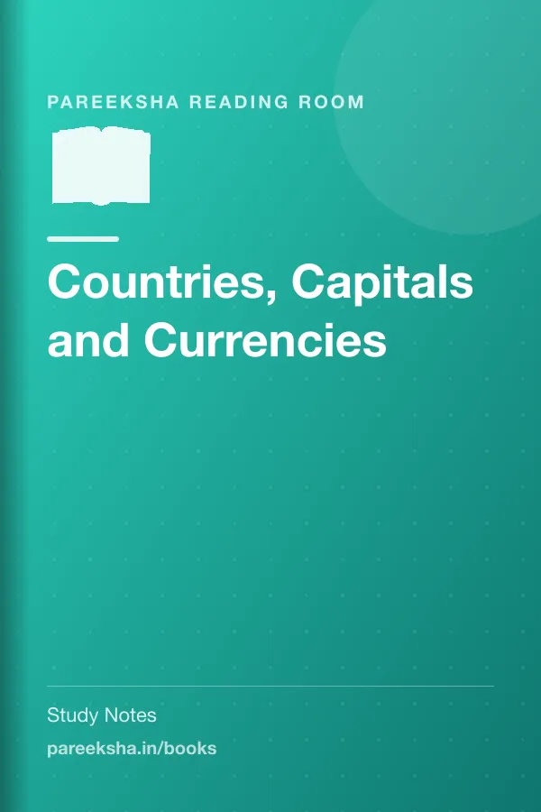 Countries, Capitals and Currencies cover