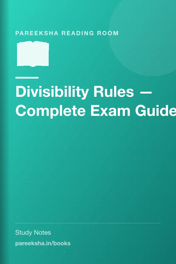 Divisibility Rules — Complete Exam Guide cover