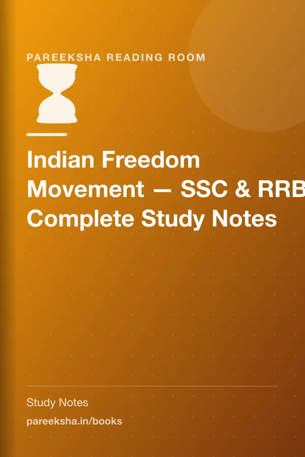 Indian Freedom Movement — SSC & RRB Complete Study Notes cover