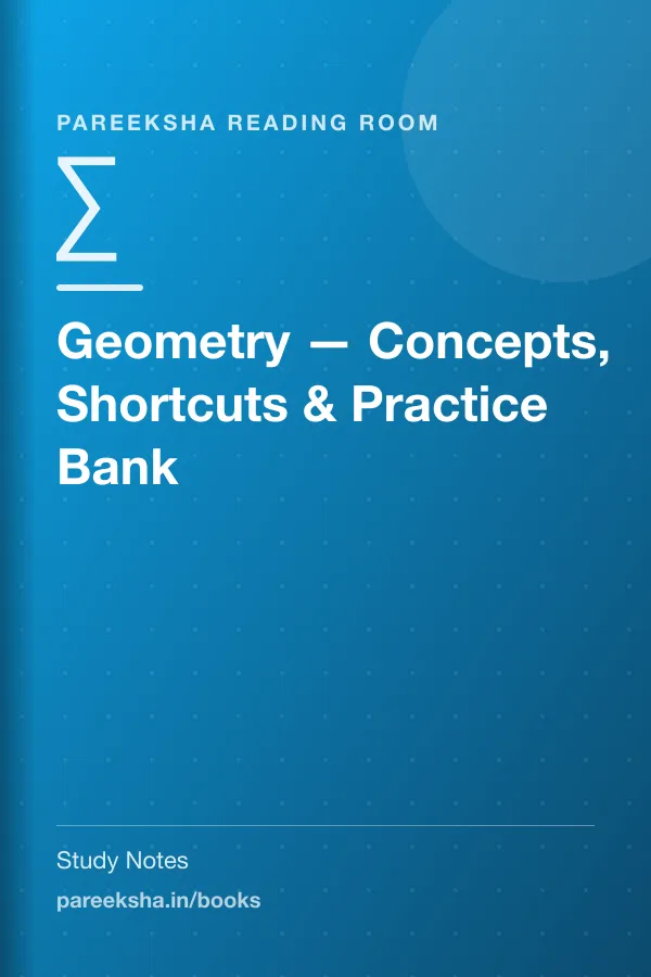 Geometry — Concepts, Shortcuts & Practice Bank cover