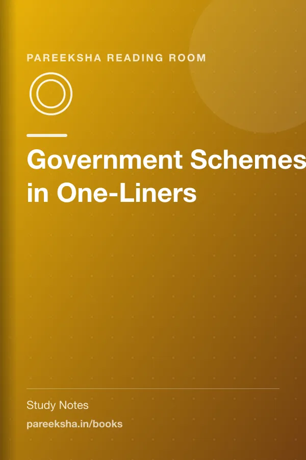 Government Schemes in One-Liners cover