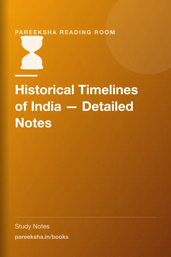 Historical Timelines of India — Detailed Notes cover