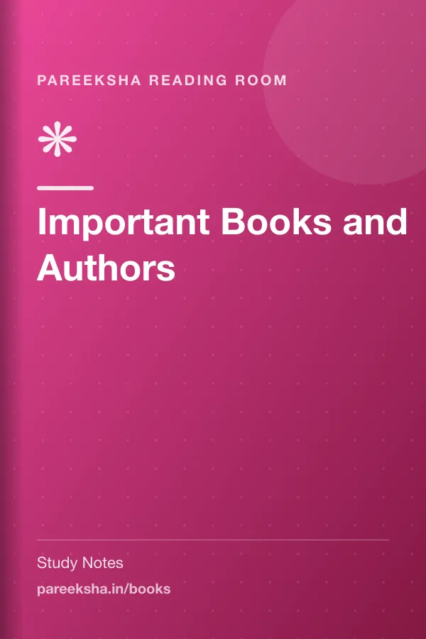Important Books and Authors cover