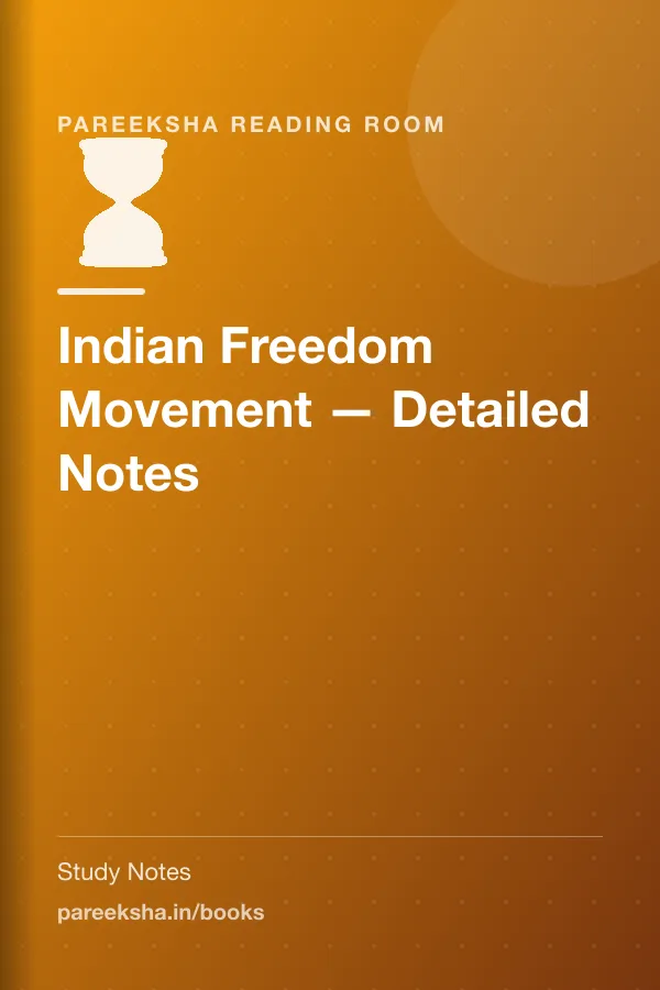 Indian Freedom Movement — Detailed Notes cover