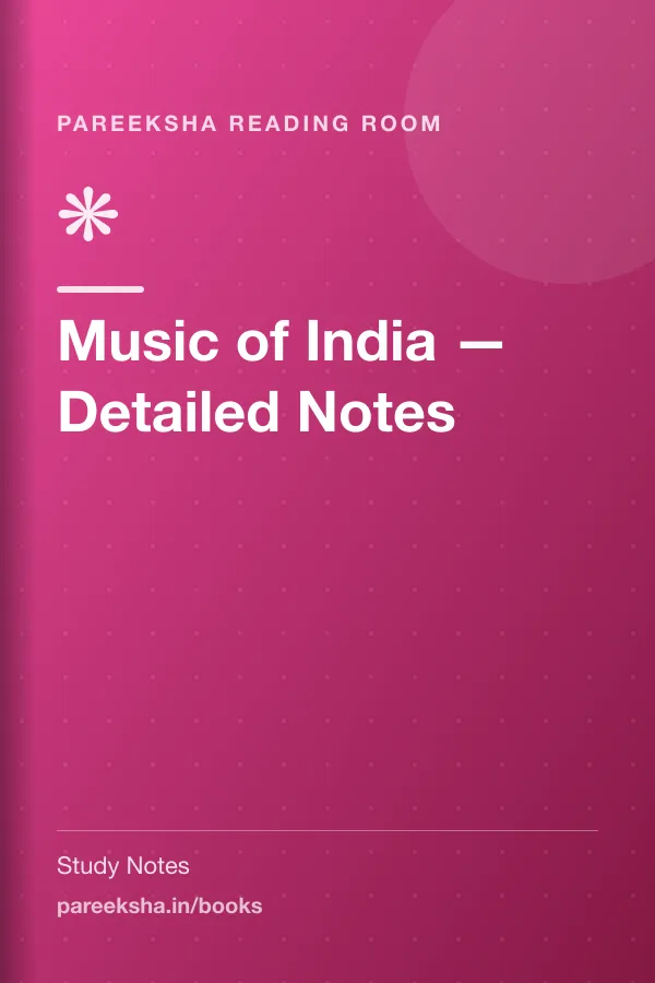 Music of India — Detailed Notes cover