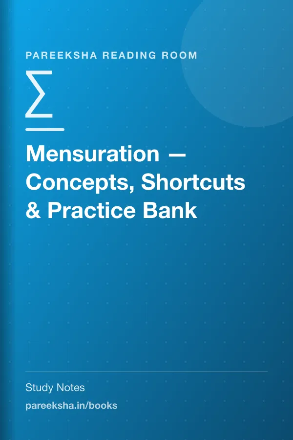 Mensuration — Concepts, Shortcuts & Practice Bank cover