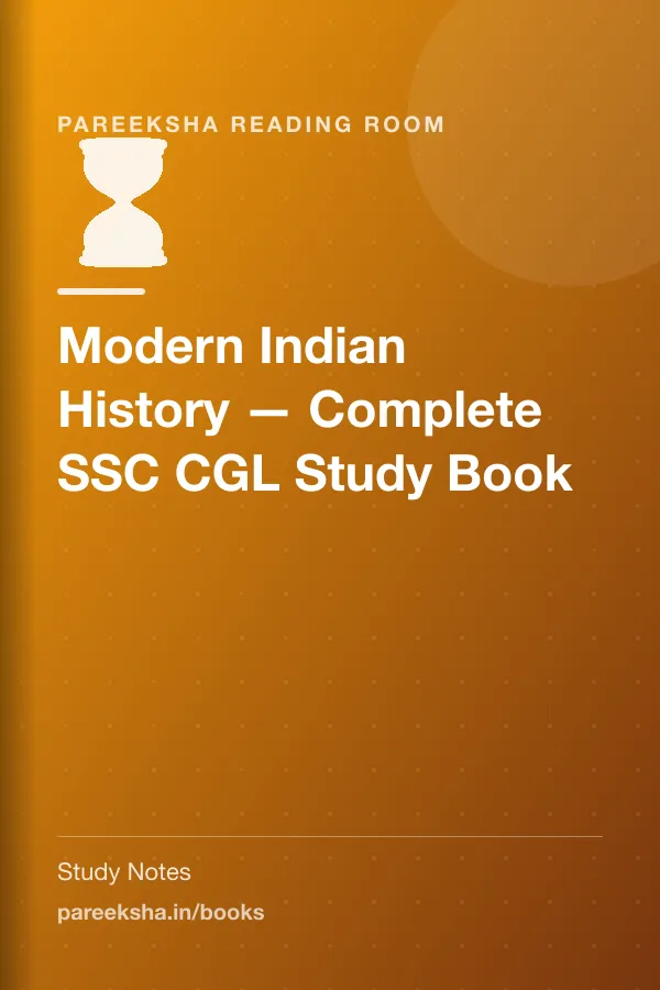 Modern Indian History — Complete SSC CGL Study Book cover