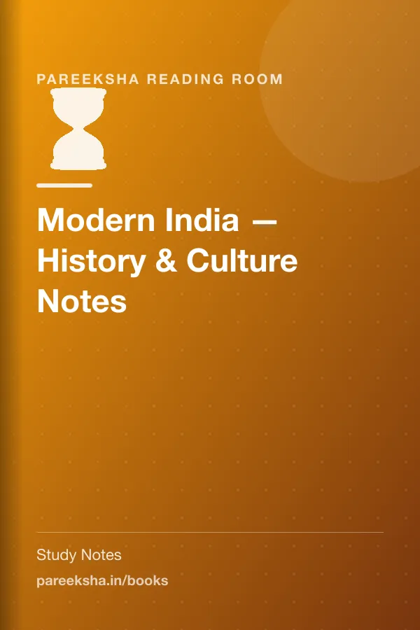 Modern India — History & Culture Notes cover
