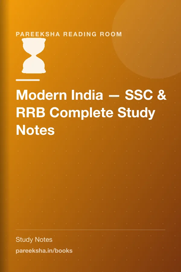 Modern India — SSC & RRB Complete Study Notes cover