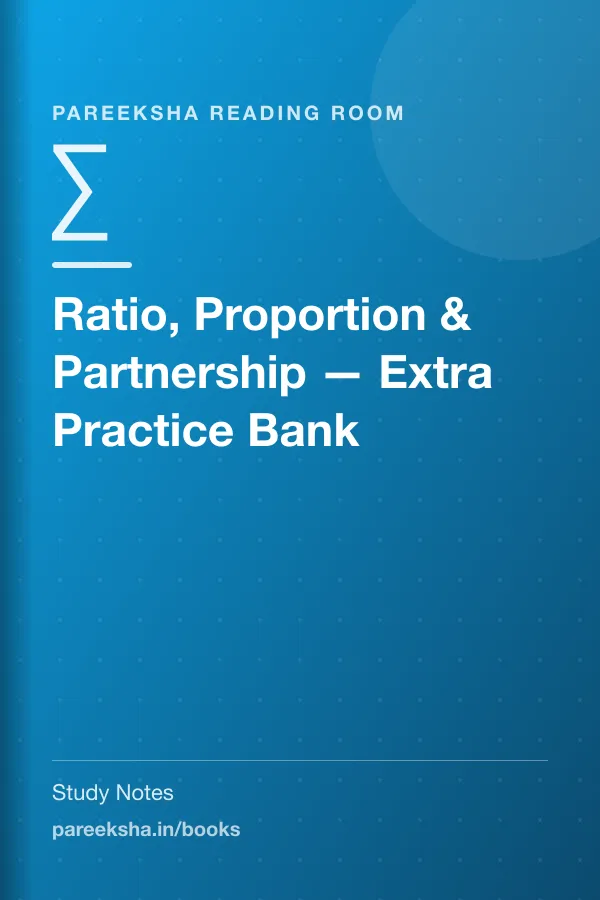 Ratio, Proportion & Partnership — Extra Practice Bank cover