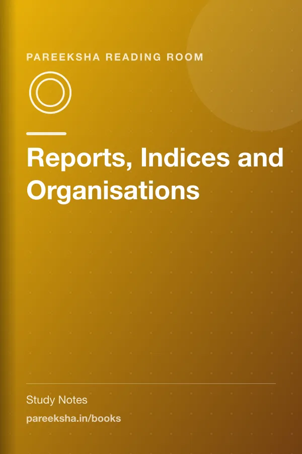 Reports, Indices and Organisations cover