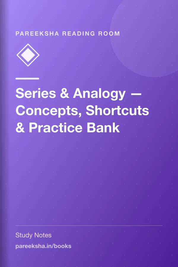Series & Analogy — Concepts, Shortcuts & Practice Bank cover