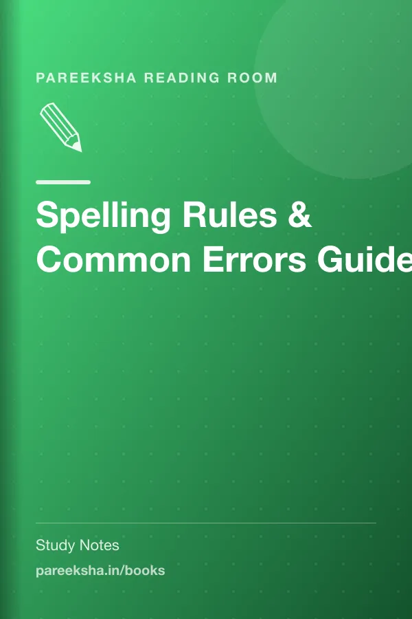 Spelling Rules & Common Errors Guide cover