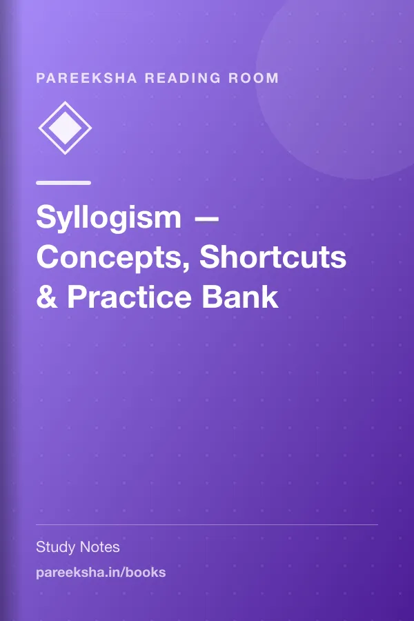 Syllogism — Concepts, Shortcuts & Practice Bank cover
