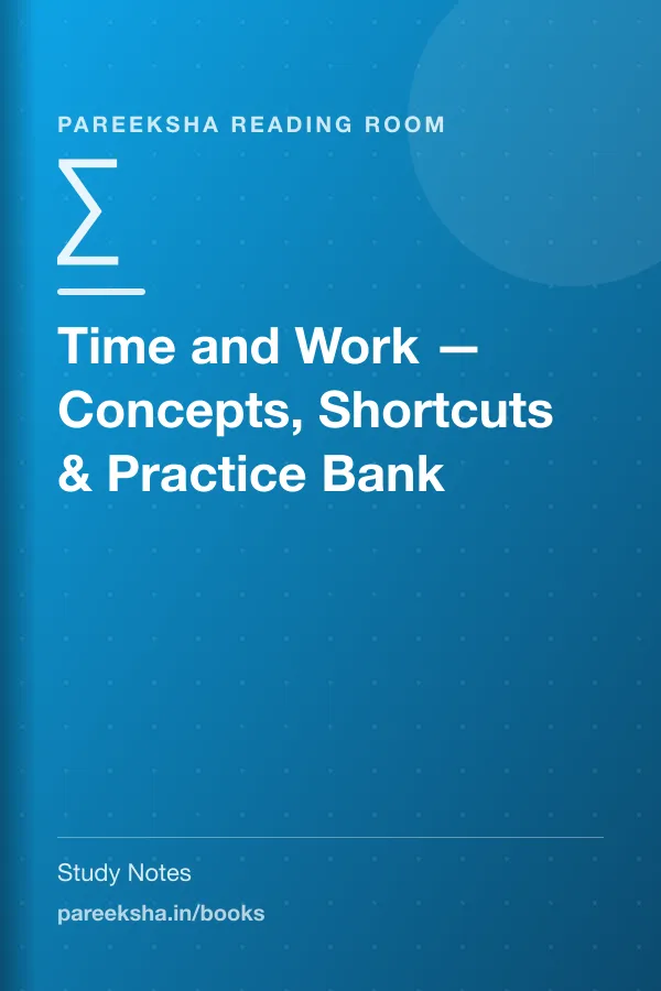Time and Work — Concepts, Shortcuts & Practice Bank cover